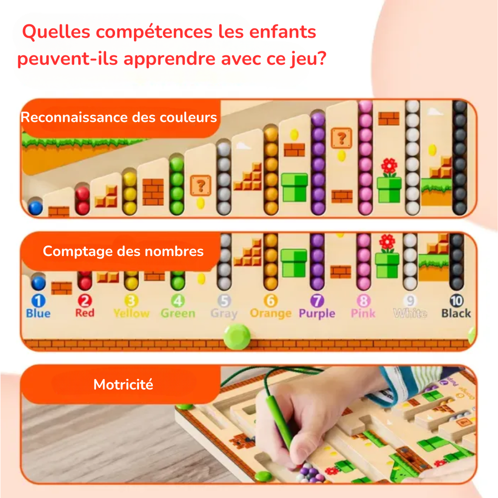 Labyrinthe de perles magnétique Montessori