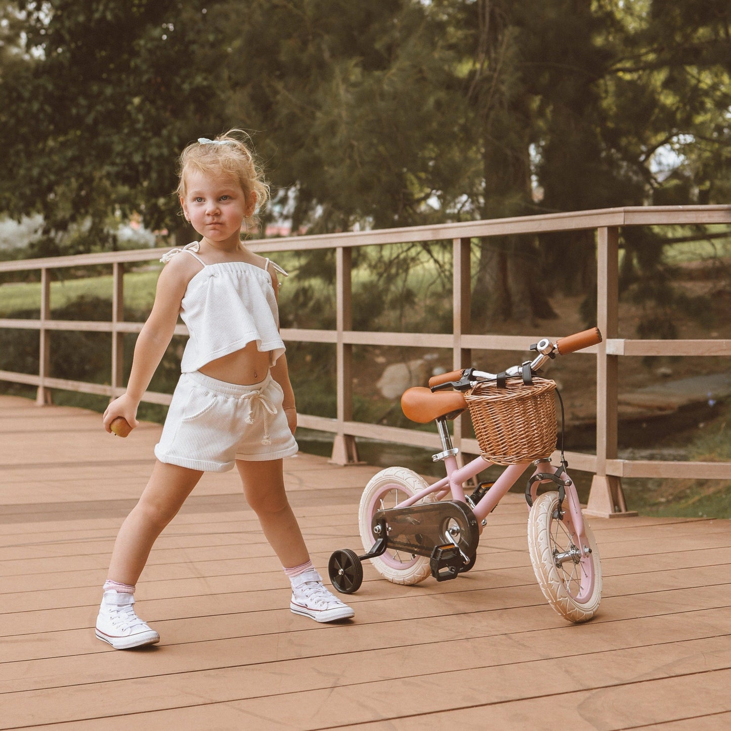 Vélo Classique en Acier avec Panier en Osier